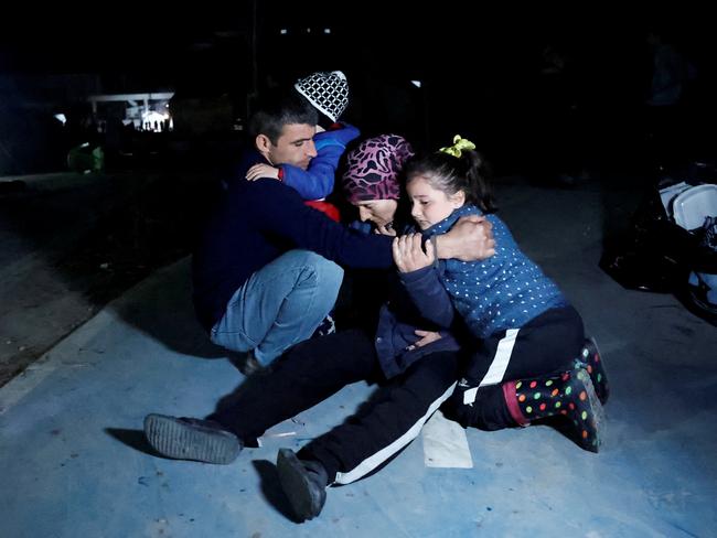 People in a panic after another earthquake in Antakya in Hatay province, Turkey. Picture: Reuters