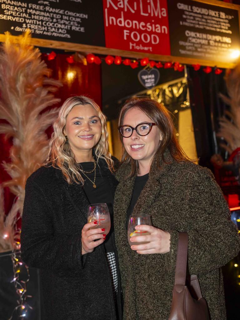 Ellie Ferguson and Katelyn Williams at Winter Feast 2025 in Hobart. Picture: Caroline Tan
