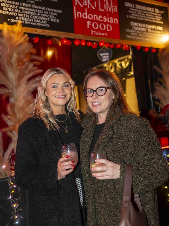 Ellie Ferguson and Katelyn Williams at Winter Feast 2025 in Hobart. Picture: Caroline Tan