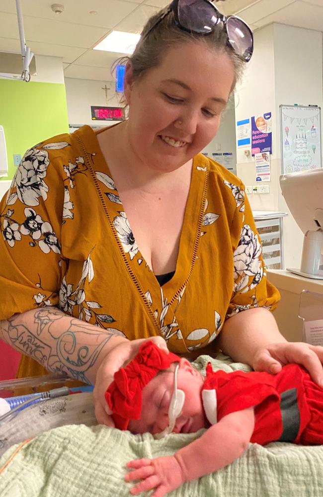 The family of four hope to commence the post-NICU chapter of their lives in early January, at their home near Ipswich. Picture: Supplied