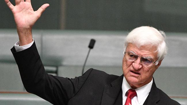 Bob Katter didn’t finish his question in 45 seconds, but the gist was privatisation was bad. Picture: Mick Tsikas/AAP