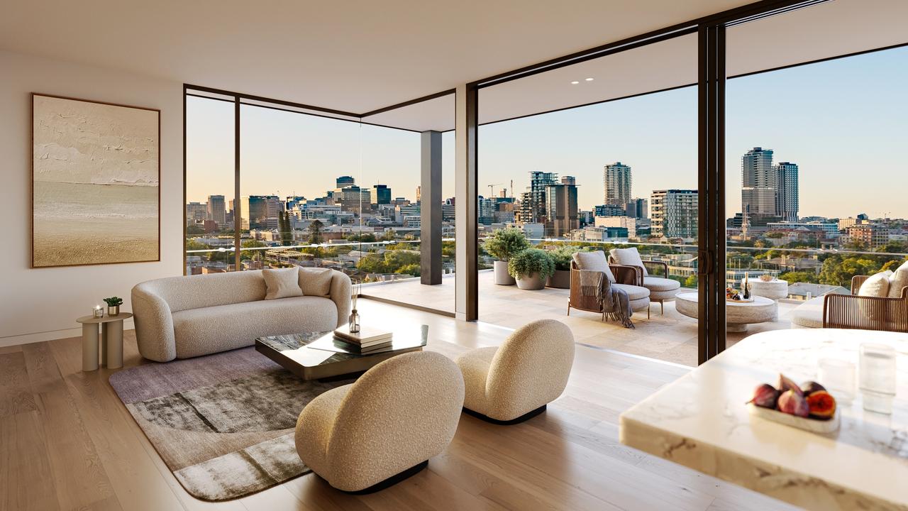 Artist's impression of the $9.6m penthouse. Picture: Supplied by Global Intertrade and Minuzzo Project Management