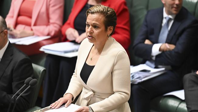 Minister for Communications Michelle Rowland during Question Time at Parliament House. Picture: NCA NewsWire / Martin Ollman