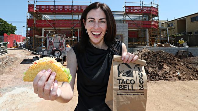 Collins Foods’ Paula Nelson at the new Taco Bell site in Annerley, Brisbane. Picture: Annette Dew