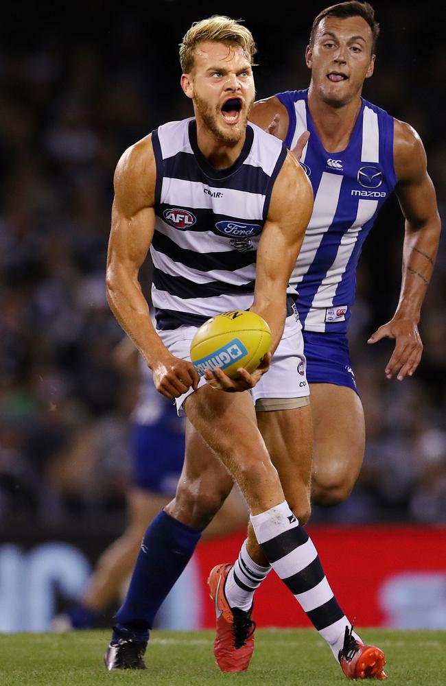 It’s a strange sight, but could Jack Watts still get to Geelong? Digital Image: Justin van Rossum