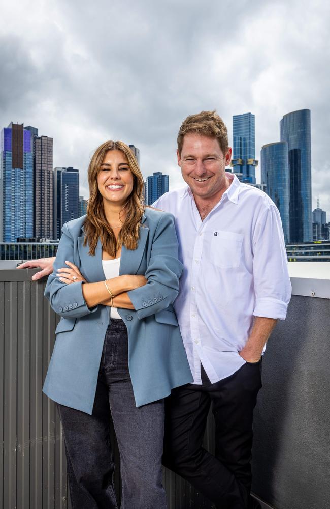 Lauren Phillips and Jase Hawkins are joining Nova after they were replaced as the KIIS FM Melbourne breakfast team in December 2023 to make way for Kyle Sandilands to network his show from Sydney. Picture: Jake Nowakowski