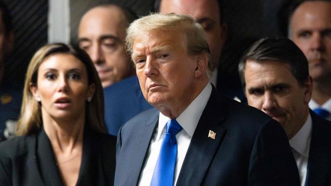 Former president Donald Trump leaves the Manhattan Criminal Court in New York after being found guilty on 34 counts of falsifying documents. Picture: AFP