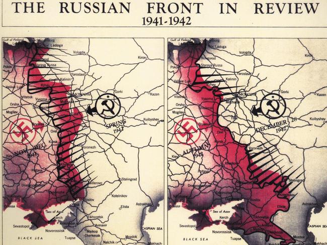 The Russian front in 1941-1942. Picture: CIA