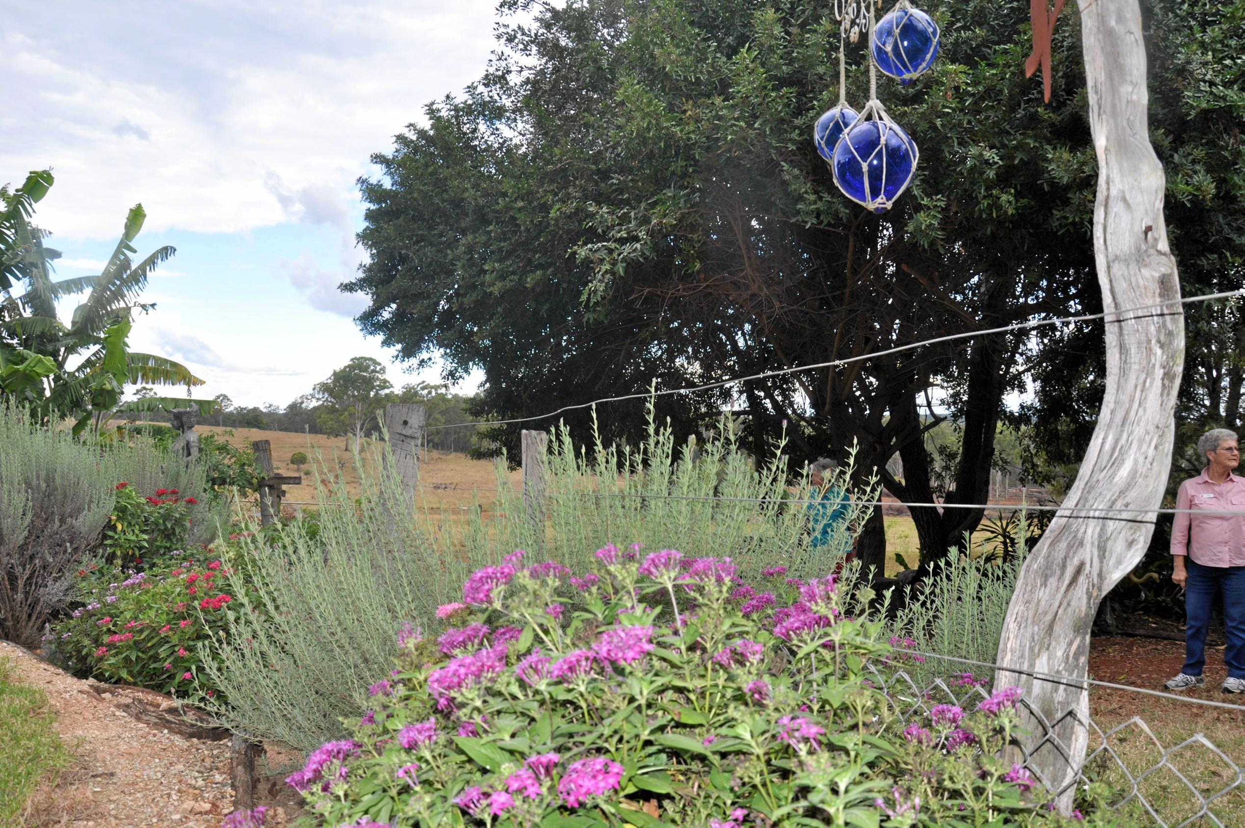 Monto Garden Club visits Roy and Bev Marbach's property. Picture: Mackenzie Colahan