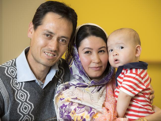 Mohammad and Razia Wail with Kumail, 12 months. Picture: Jason Edwards