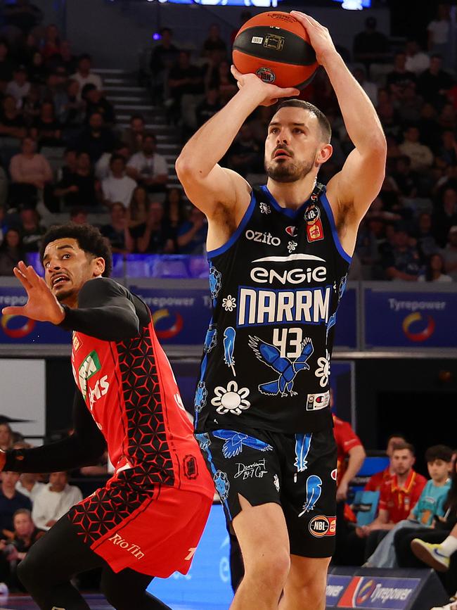 Chris Goulding lit up John Cain Arena and the Wildcats with one of the greatest shooting performances in NBL history. Picture: Getty Images