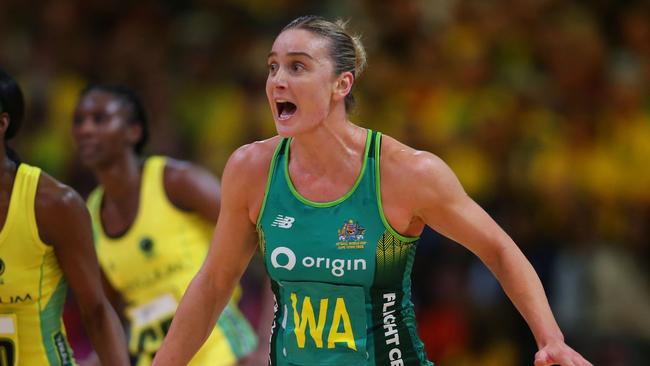 CAPE TOWN, SOUTH AFRICA - AUGUST 05: Liz Watson of Australia during the Netball World Cup 2023, Semi Final 2 match between Jamaica and Australia at Cape Town International Convention Centre, Court 1 on August 05, 2023 in Cape Town, South Africa. (Photo by Shaun Roy/Gallo Images/Netball World Cup 2023 via Getty Images)
