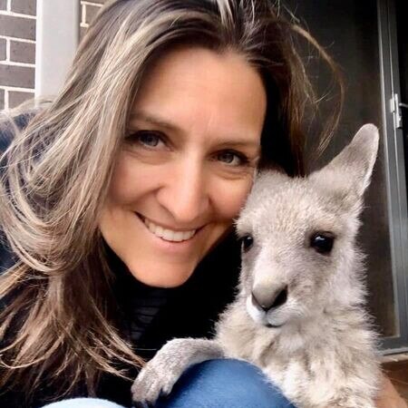 Whittlesea wildlife rescue volunteer Krysti Severi has spoken out against council plans to create walking tracks in a Mill Park conservation area home to a family of kangaroos. Picture: Supplied