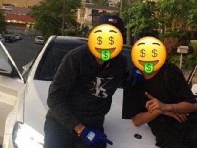 Juvenile car thieves boast and taunt police on TikTok. Picture: supplied.