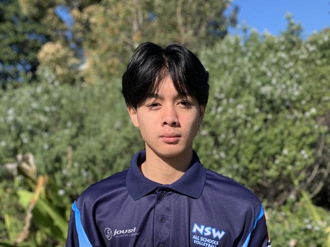 Aidan Ly will line up for the NSW U15s boys at the School Sport Australia U15s Volleyball Championships. Picture: Contributed