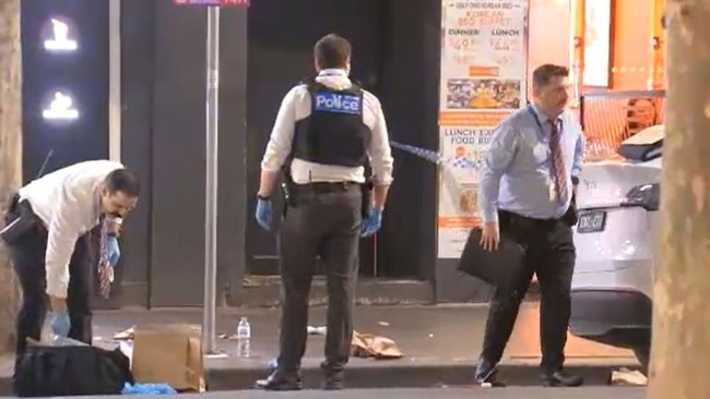 The alleged incident prompted a major police response in Melbourne. Picture: 9 News