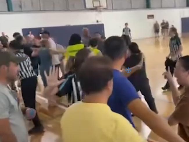 A junior basketball game at Darebin Community Sports Stadium in Reservoir descended into a brawl during what is believed to be an under 8s basketball fixture.