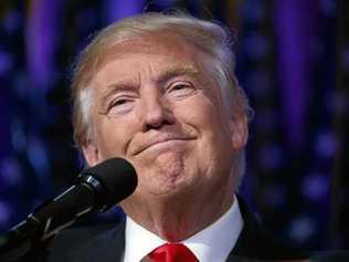 U.S. President-elect Donald Trump smiles as he arrives to speak at an election night rally, early Wednesday, Nov. 9, 2016, in New York. Trump's election has small business advocates expecting changes in government policy on issues like health care and the environment. But theyre concerned that gridlock will continue in Washington even though there will be a Republican president and a Congress that looks to be GOP-dominated. (AP Photo/ Evan Vucci). Picture: Evan Vucci