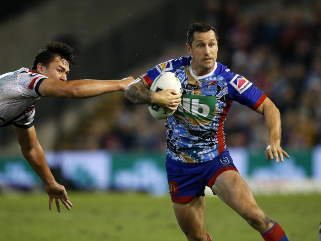 He would go on to play for the Newcastle Knights. Picture: AAP Image/Darren Pateman