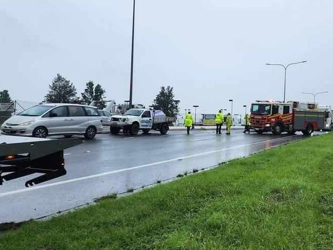 Emergency services were called to the scene of a pile-up in Gympie with nine people assessed for injuries.