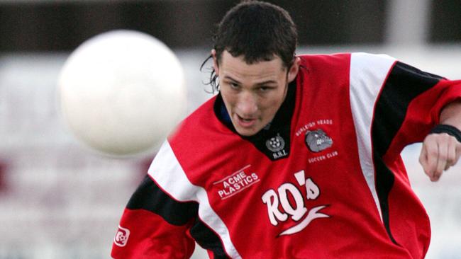 Burleigh player Clint Hilton pictured playing against Southport in the President's Cup at Pizzey Park in 2004. Picture: Adam Head.