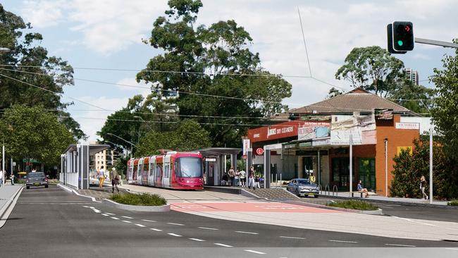 The tram will wind through Factory St, North Parramatta.