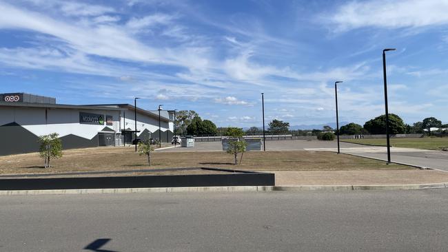 Site of Geon's Riverway Plaza extension, where a new Coles supermarket and specialty stores will be built on Riverway Drive, Rasmussen. Picture: Leighton Smith.
