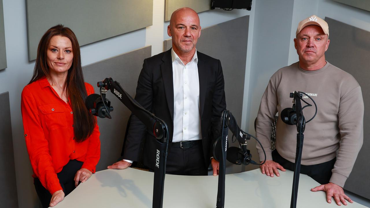 Madeleine West, Gary Jubelin and Russell Manser. Picture: Justin Lloyd.