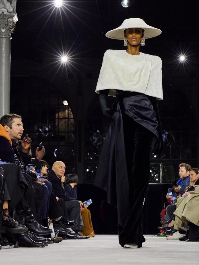 Balmain on the A/W 23/24 runway. Picture: Peter White/Getty Images.