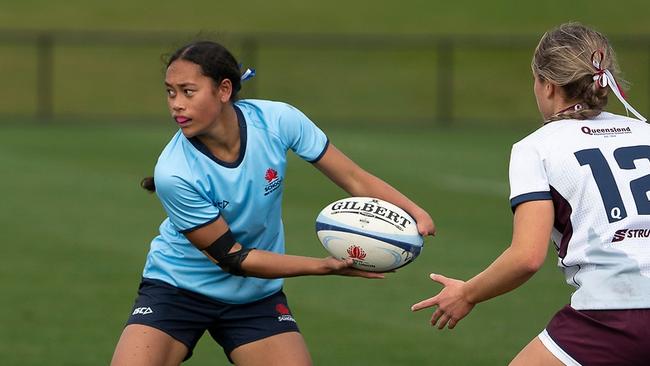 Logan Lemusu in action at the 2024 Australian Schools Rugby Championships. Picture: Rachel Wright/Anthony Edgar.