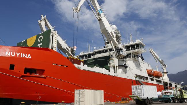 Start of the Antarctic season with the RSV Nuyina to depart on a resupply voyage to Davis research station. Picture: Nikki Davis-Jones