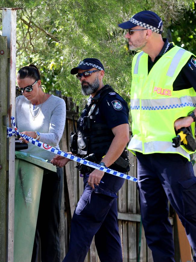 Police investigating the death of a baby at Yugar. Picture: David Clark