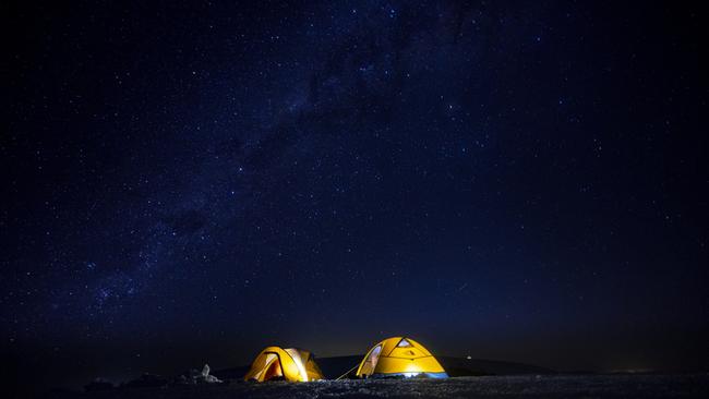 Starlit camp on Mt Bogong. Picture: Mark Watson