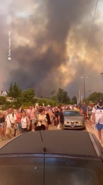 Greece carries out its biggest ever evacuation as wildfires rage