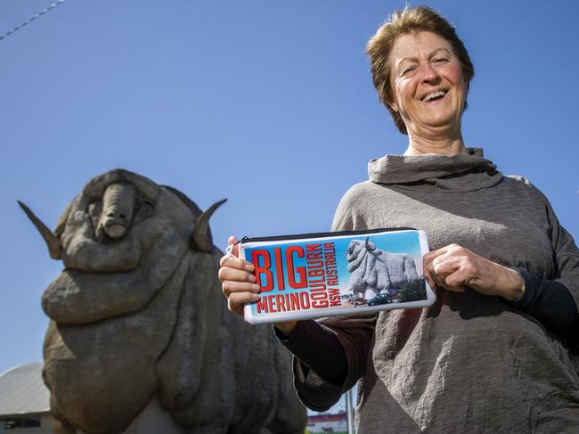 Lindy Kerr, manager of the Big Merino gift shop in Goulburn NSW. Picture: Sean Davey.