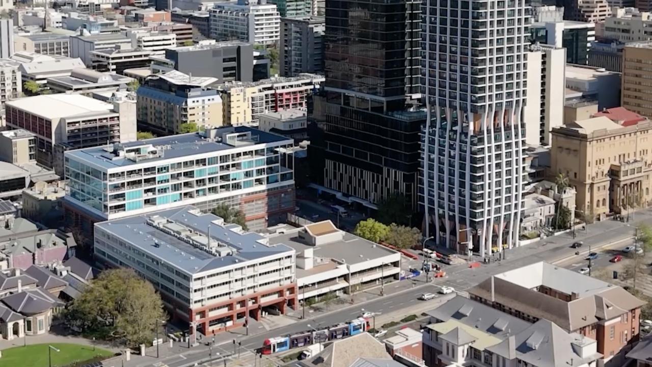 The two buildings on the corner of North Tce and Frome Rd will be torn down or developed into an accommodation tower. Picture: Supplied