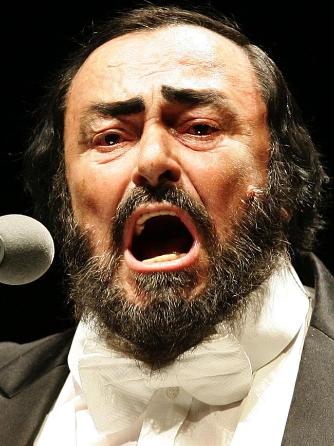 The late Italian tenor Luciano Pavarotti.