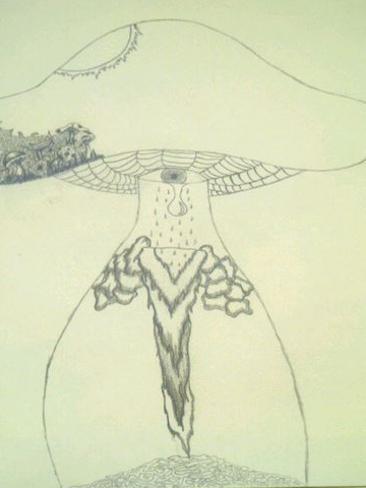 Lochte tweeted this drawing of a weeping illuminati eye volcano mushroom thing along with the caption: ‘My new picture I’m drawing, still in progress but its gonna be sick!!! Jeah!!!’