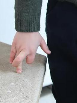 Prince Louis’s blurred fingers and workbench. Picture: The Prince of Wales.