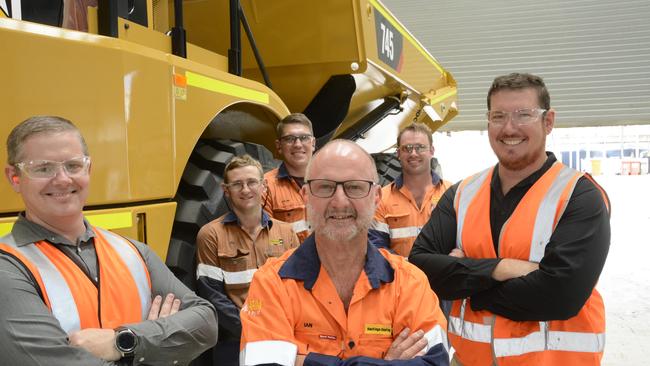 MILESTONES: Hastings Deering servicing employees (from left) Justin Butcher (20 years), Wil Hamilton (10 years), Dylan Shaw (10 years), Ian McQuillan (50 years), Corey Hauser (10 years) and Casey Dallas (15 years) have all celebrated anniversaries with the company.