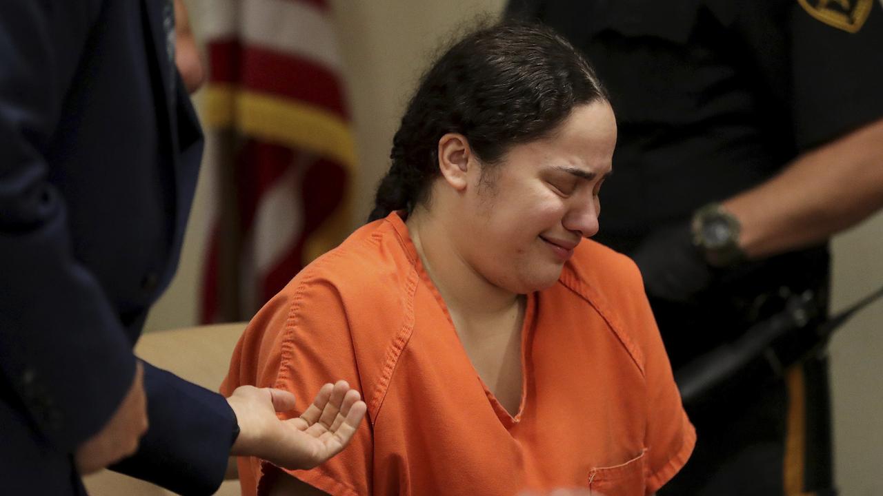 Amanda Ramirez cries during a pre-trial detention hearing on Thursday, June 27 in Camden.