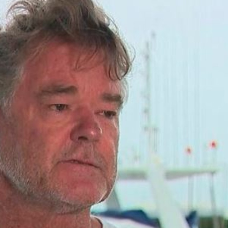 David Simpson, 64, was forced to cling to a beacon after he was flung off his boat off the Sunshine Coast. Picture: 9 News