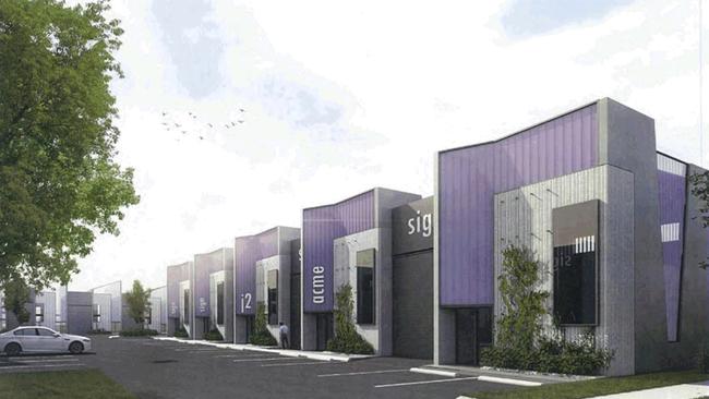 An artist's impression of CostaFox's 177-warehouse development proposed for 25 Indwe St, West Footscray.