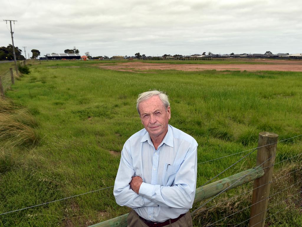 A Lara community group has hit out at the proposed location for a new fire station. Township of Lara Care Group President Barry White pictured.