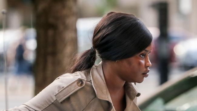 Alakiir Deng enters court for her arraignment on charges of causing death by dangerous driving. Image: Russell Millard/AAP