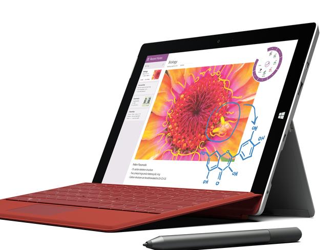 EMBARGOED TIL 12.01 WEDNESDAY 1 APRIL 2015 ... The Microsoft Surface 3 tablet. Picture: Supplied