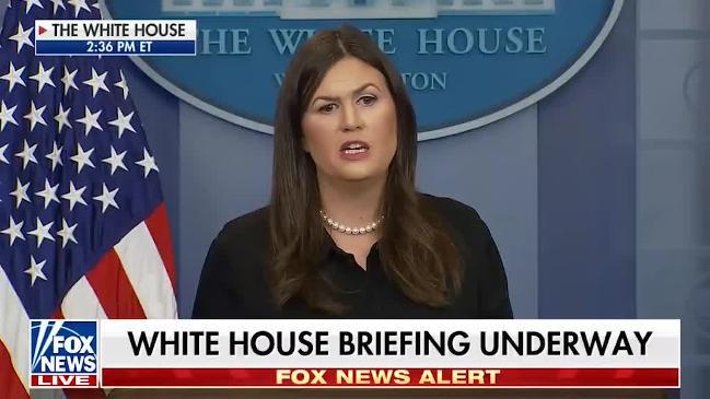 Press Secretary calls white supremacist tweets about Trump "outrageous"