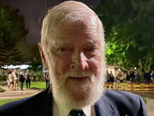 Malcolm Bridge served with the Royal Australian Navy in three wars - Vietnam, Borneo and the Cold War. He attended Mackay Anzac Day 2022 at Jubilee Park Dawn Service. Picture: Janessa Ekert