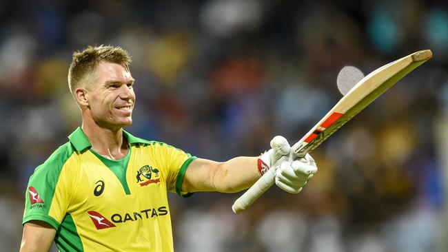 Australia's David Warner is set for a boost after a big year since returning from his 12-month ban. Picture: AFP