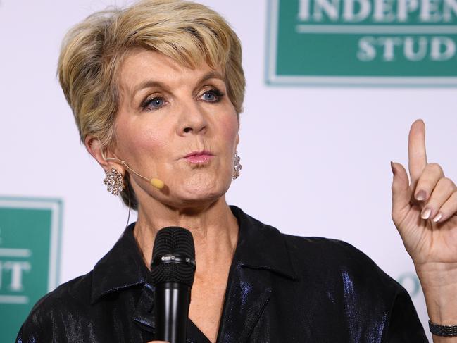 Former foreign minister Julie Bishop says Australia needs to show global leadership on climate change. Picture: AAP